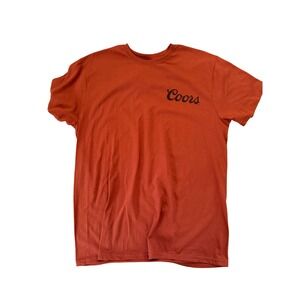 NWT Coors Golden Colorado Cowboy Graphic T-Shirt Rust Orange Mens Large